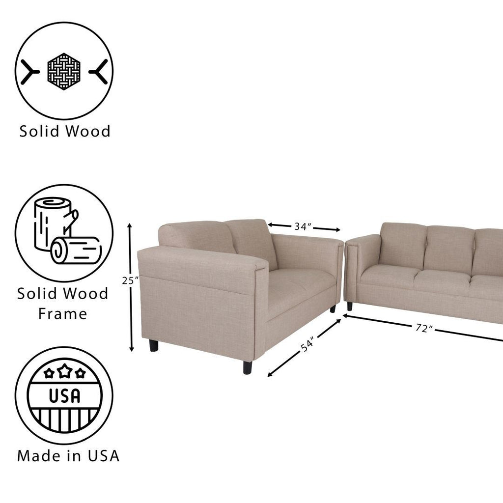 Modern Loveseat and Sofa Set P43211