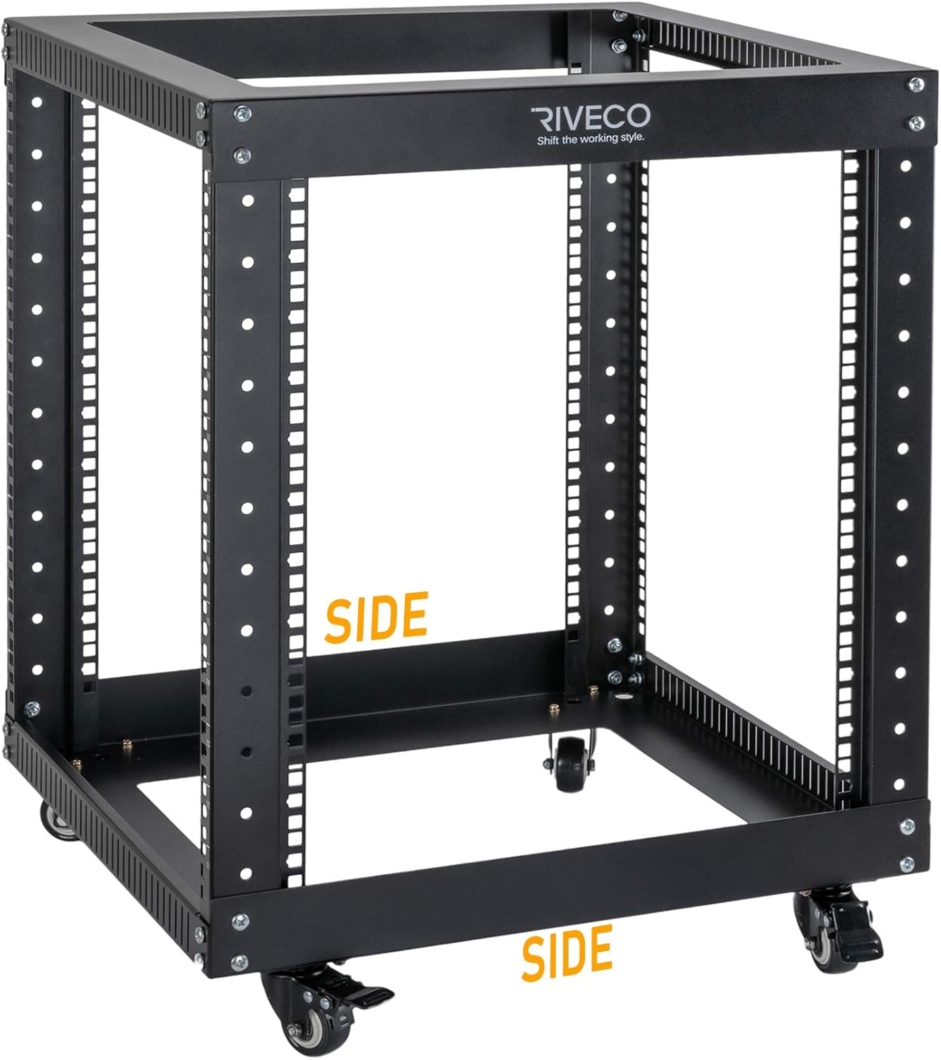 12U Open Frame 19-inch Server Rack with Casters F866