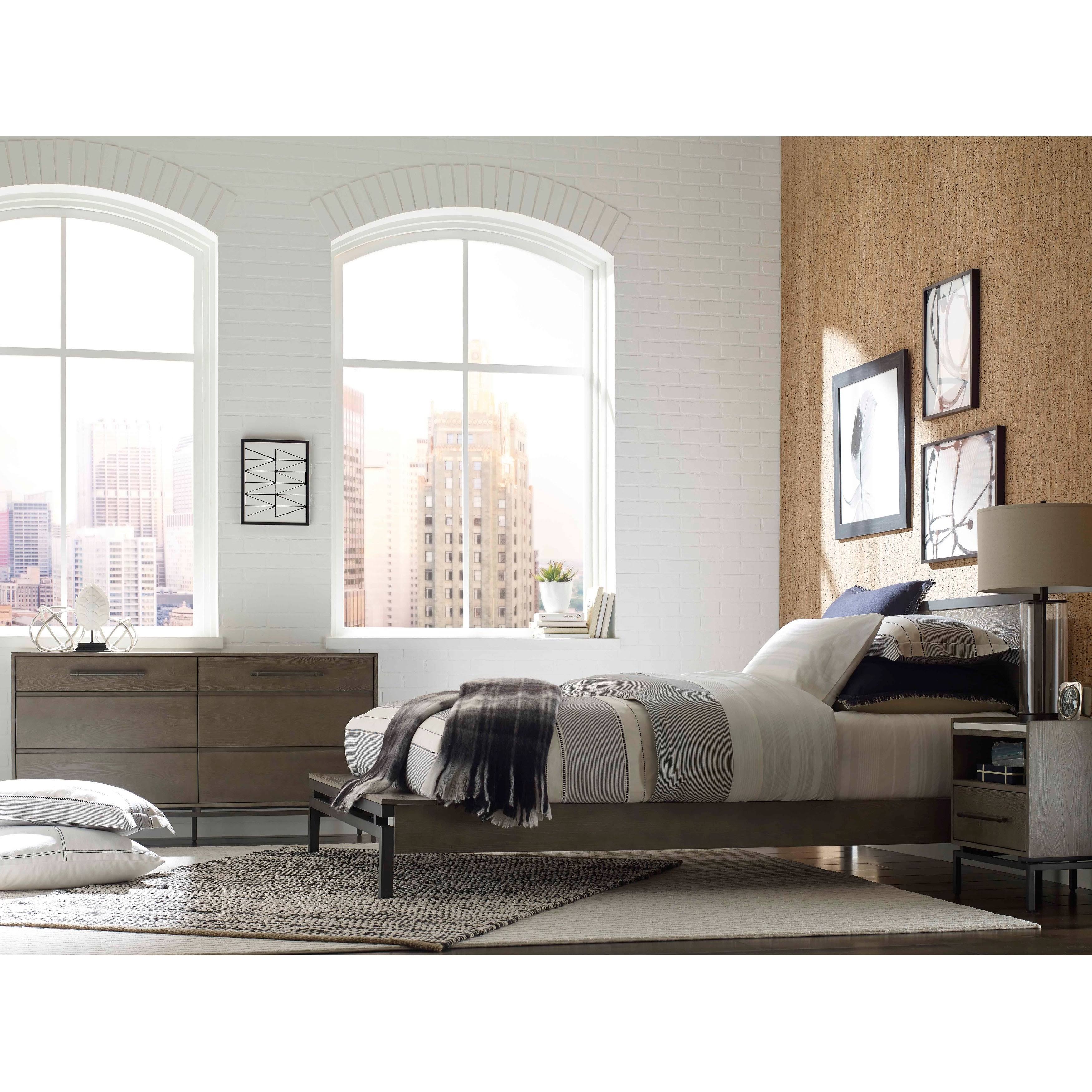 Grey Ash Finish Bedside Table N592