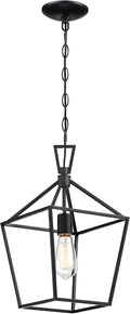 Polished Nickel Finish Small Cage Pendant Light U2890