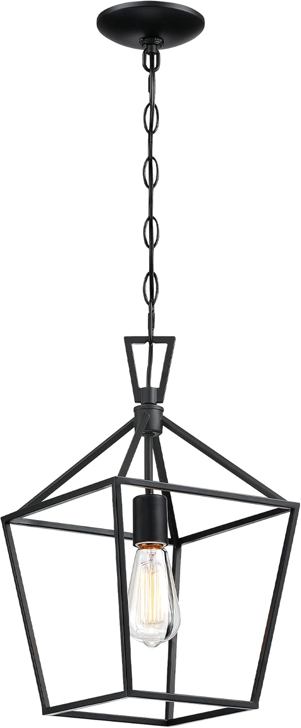 Polished Nickel Finish Small Cage Pendant Light U2890