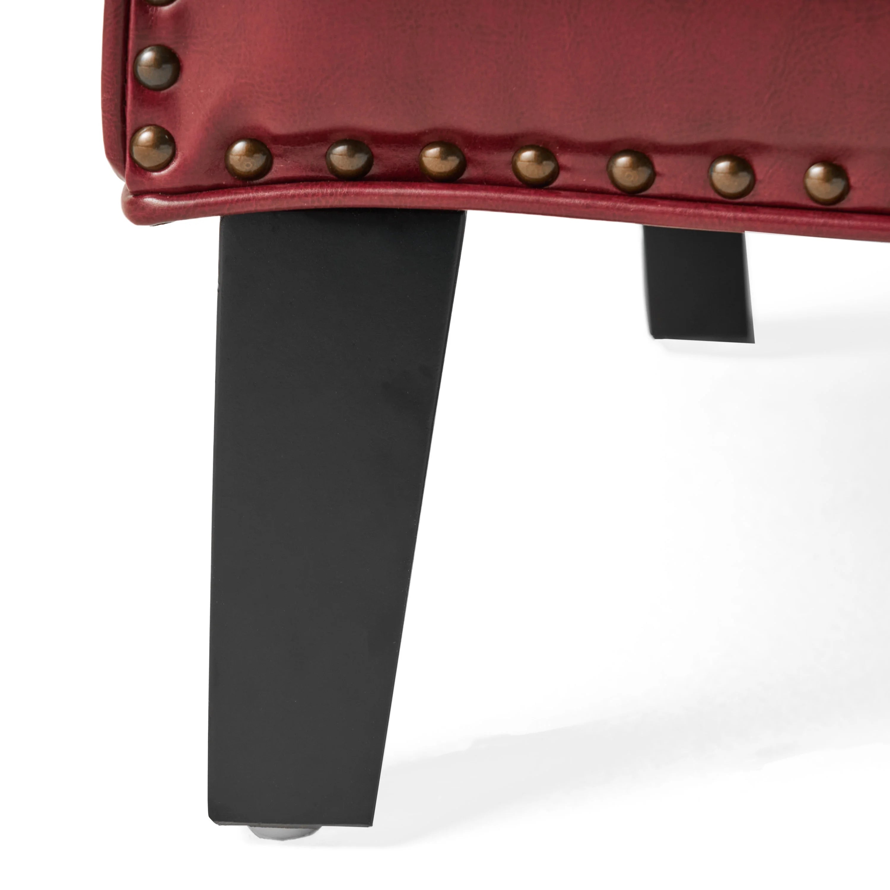 Red Bonded Leather Club Chair C252508