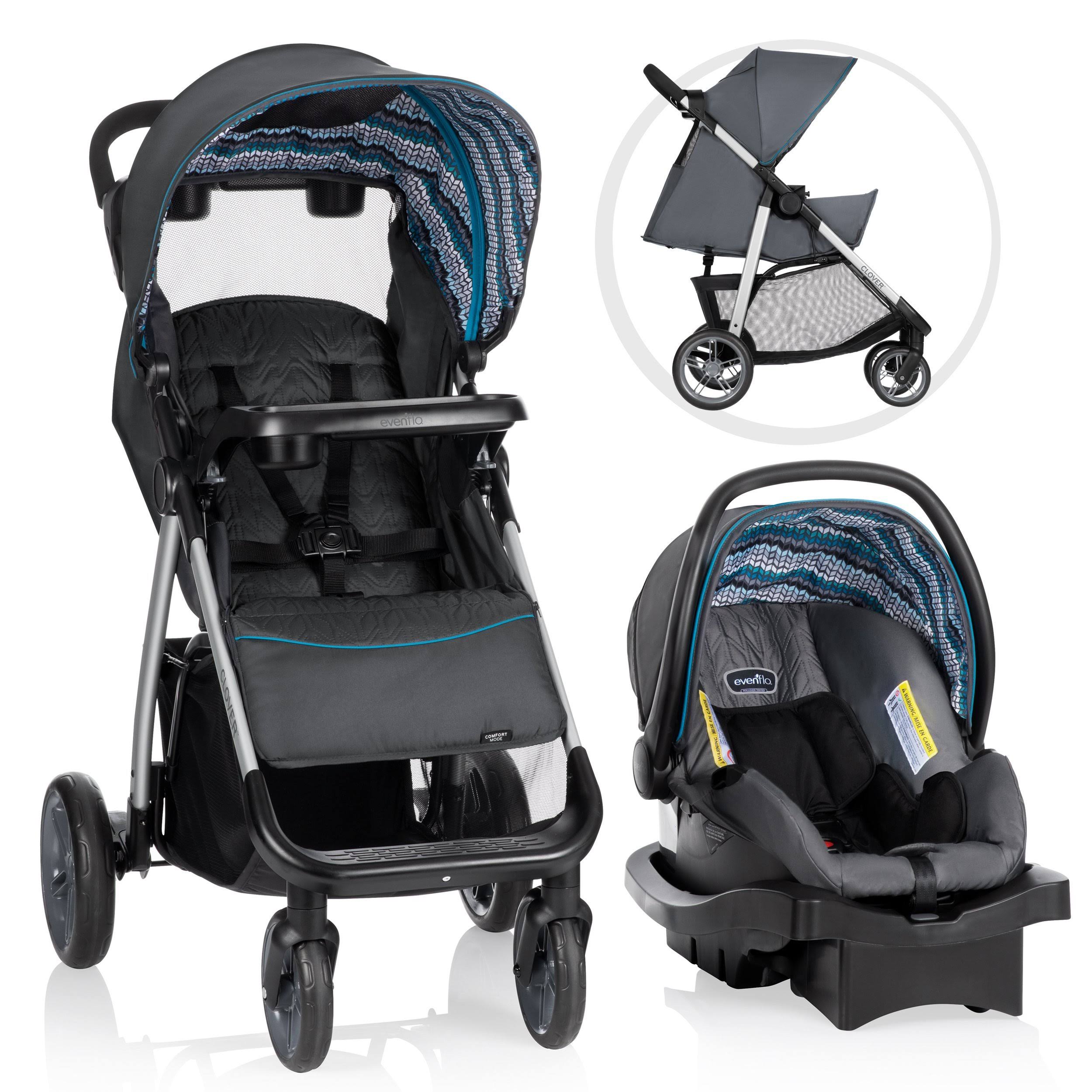 Atlantic Chevron Blue Travel System with Infant Car Seat H451