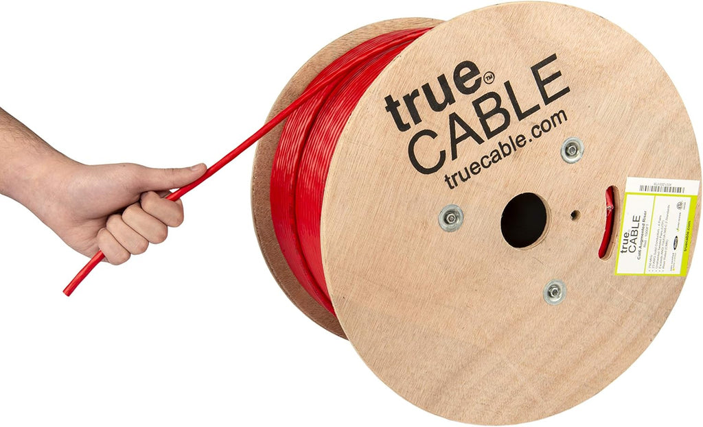 1000ft Red 23AWG 4 Pair Solid Bare Copper Bulk Ethernet Cable R7728