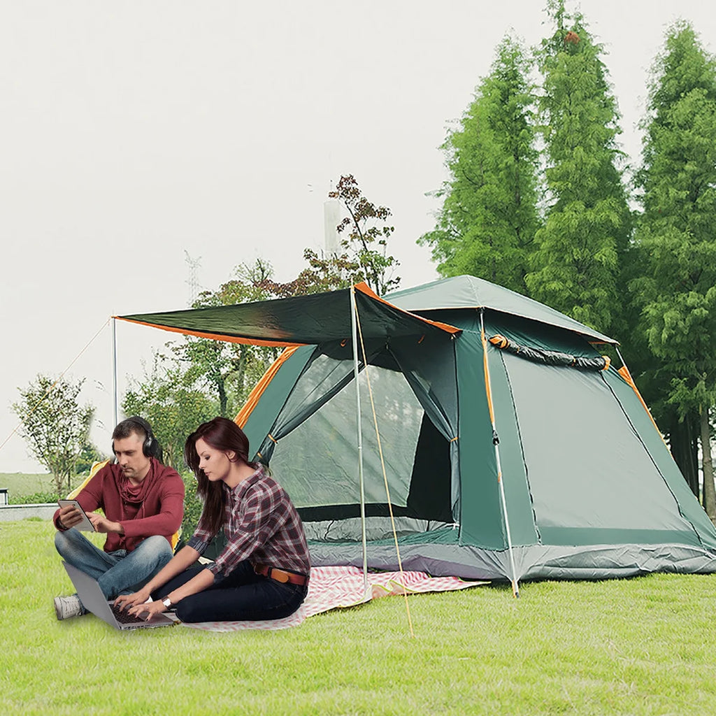 3/4 Person Waterproof Dome Tent with Carry Bag C594580