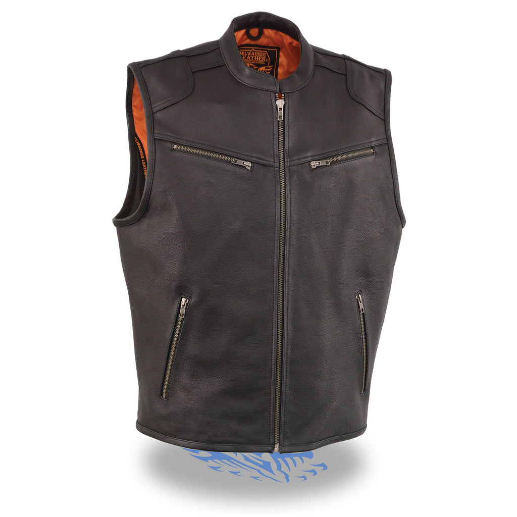 Black Leather Vest G669747