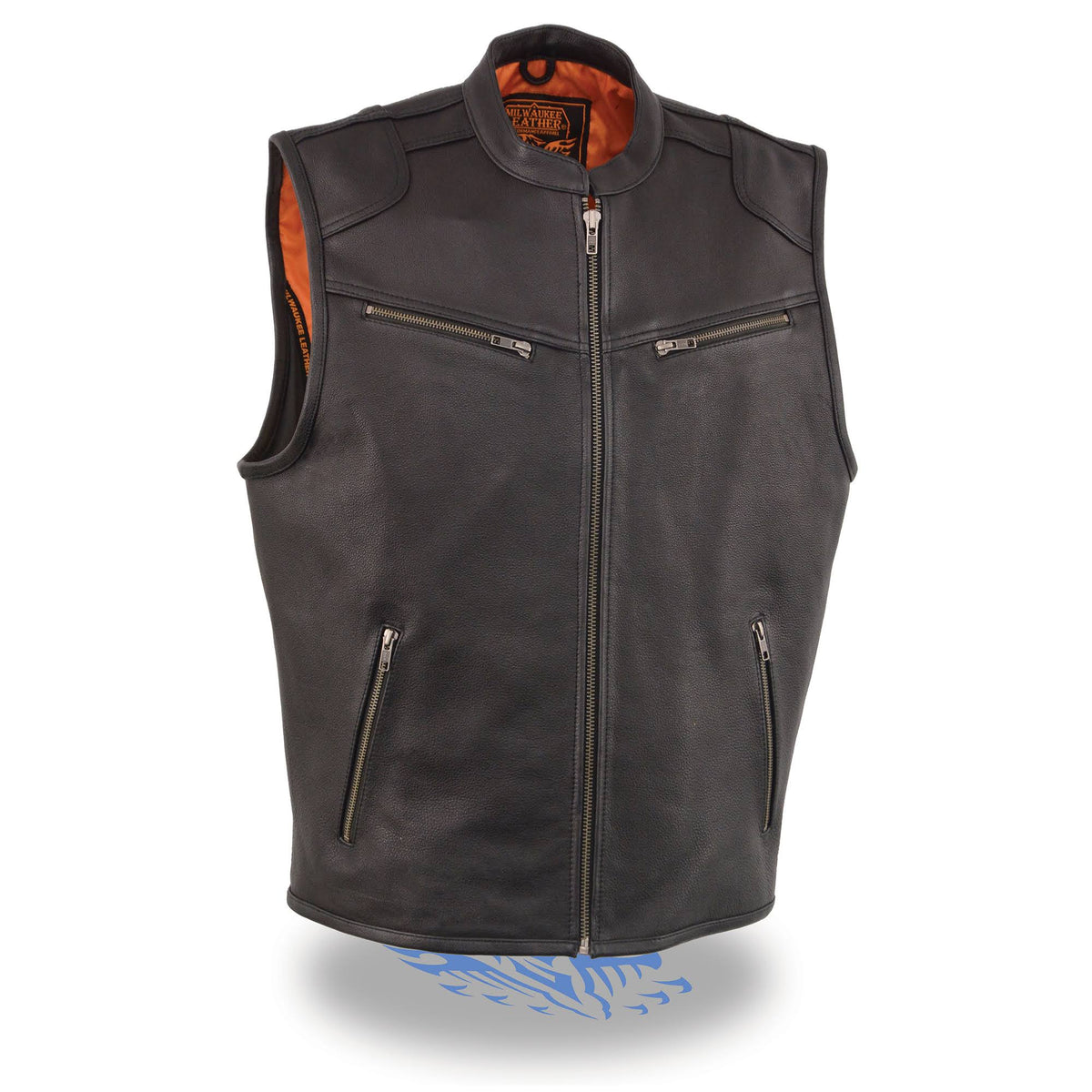 Black Leather Vest G669747