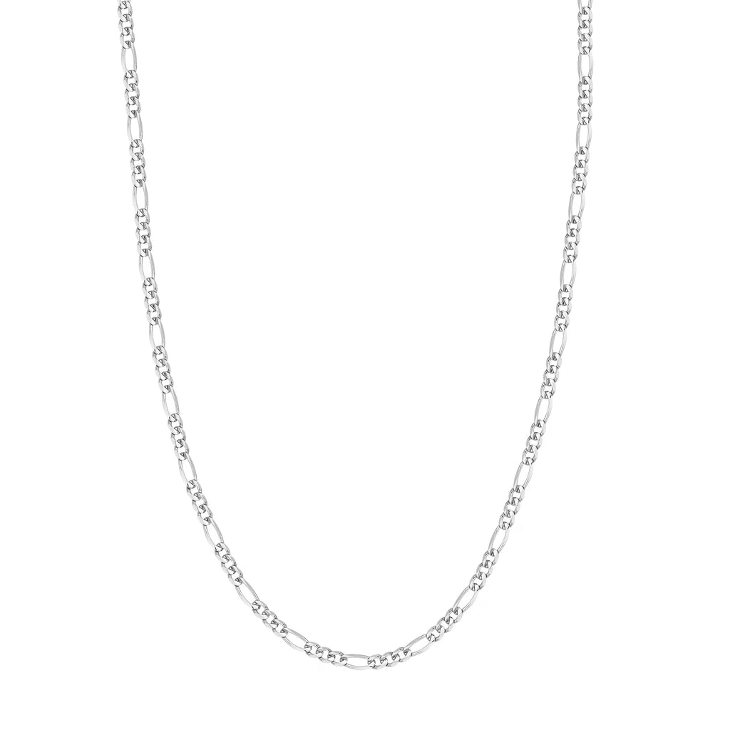 14K White Gold 20" Figaro Chain Necklace I973968