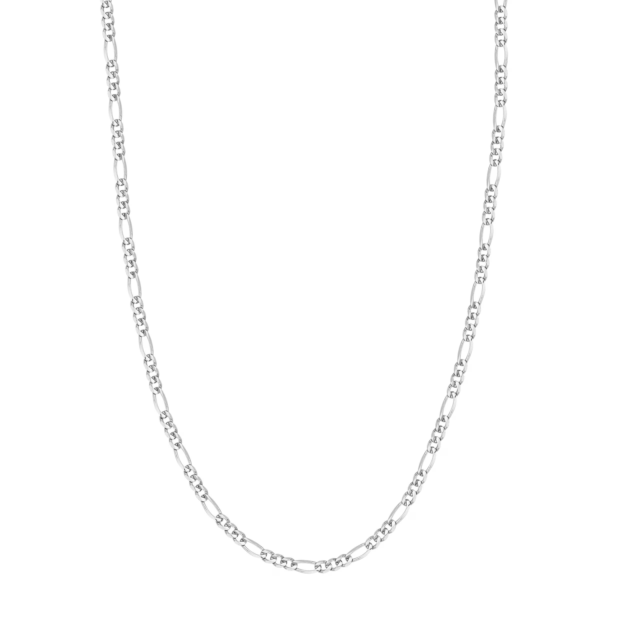 14K White Gold 20" Figaro Chain Necklace I973968