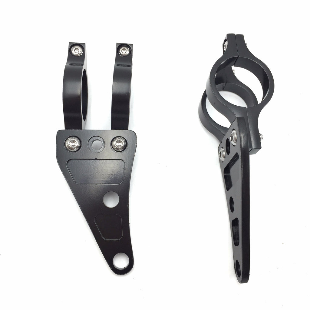 Black 35mm Turn Signal Clamps Headlight Mount Bracket Fork Ear Chopper Cafe Racer L194