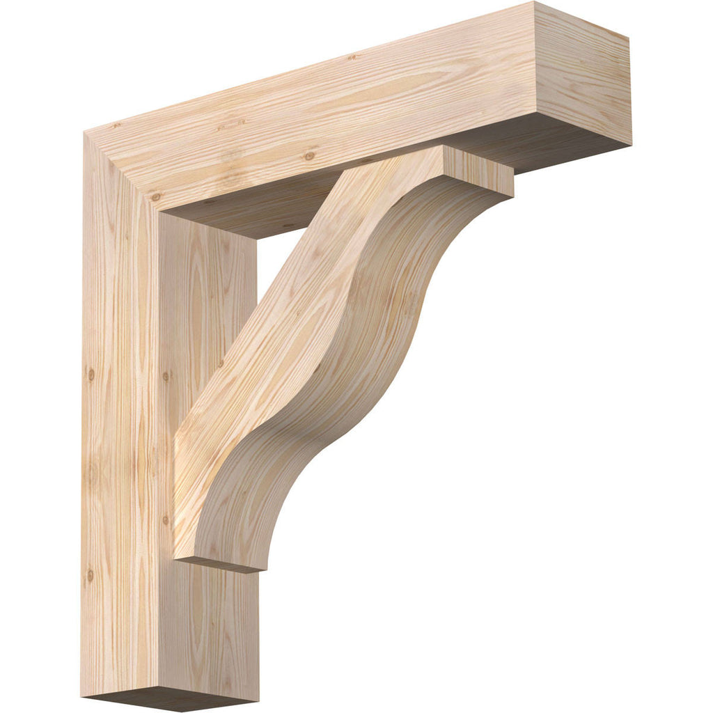 Smooth Bracket with Offset Brace, Douglas Fir P953306