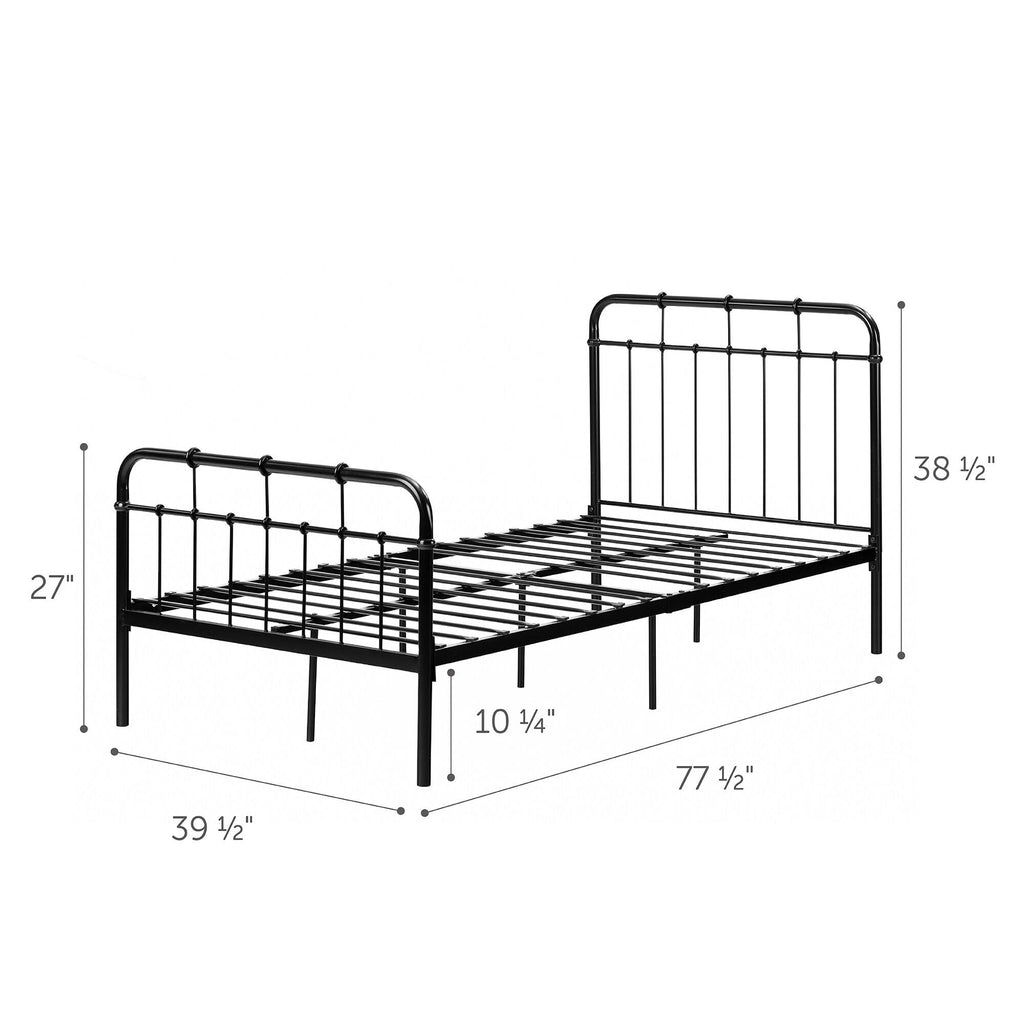 Twin Metal Bed H408