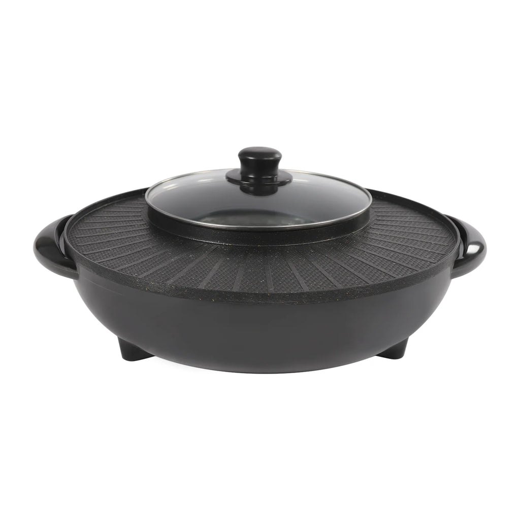 Circular Edition Hotpot Grill Combo Electric Non-stick Black P1592