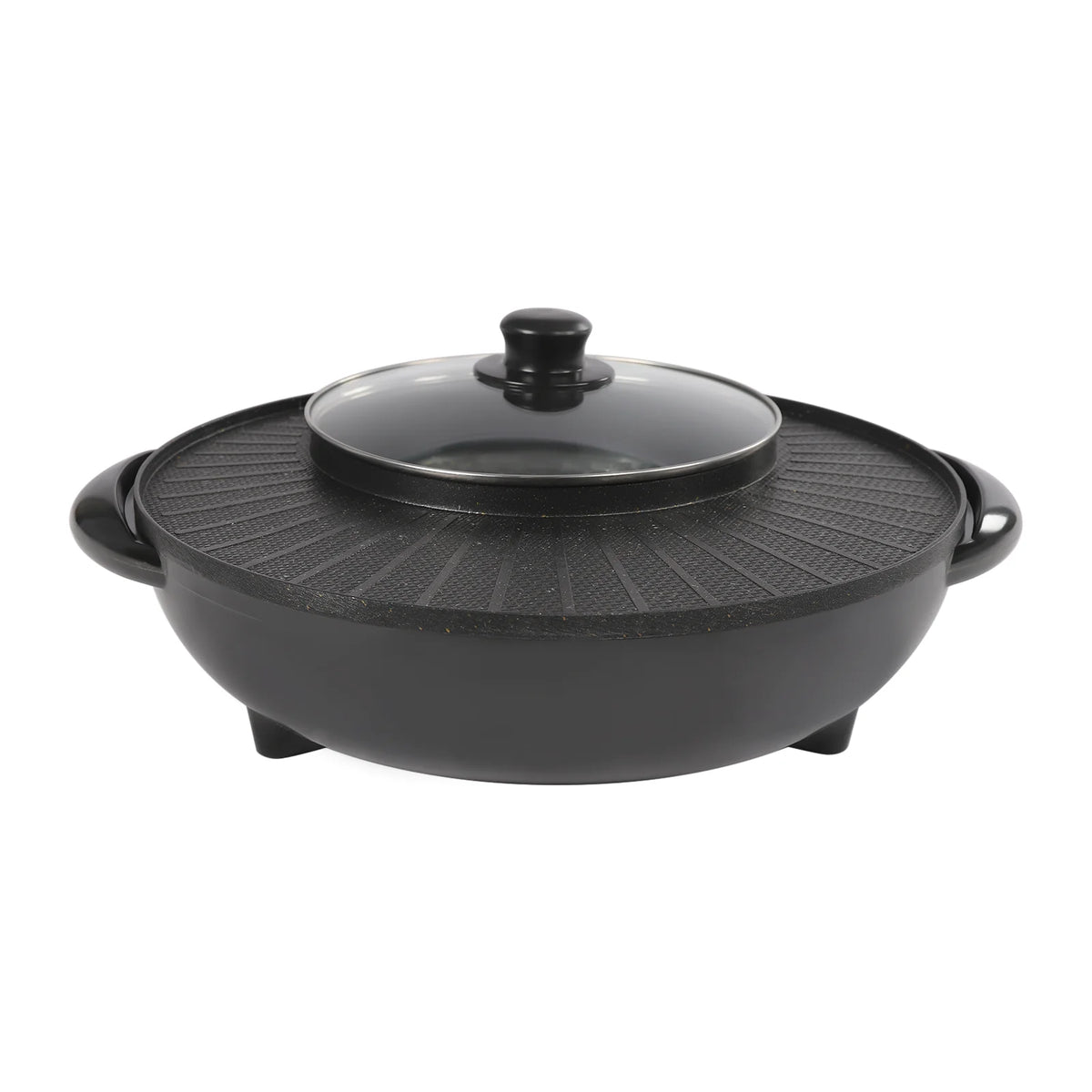 Circular Edition Hotpot Grill Combo Electric Non-stick Black P1592