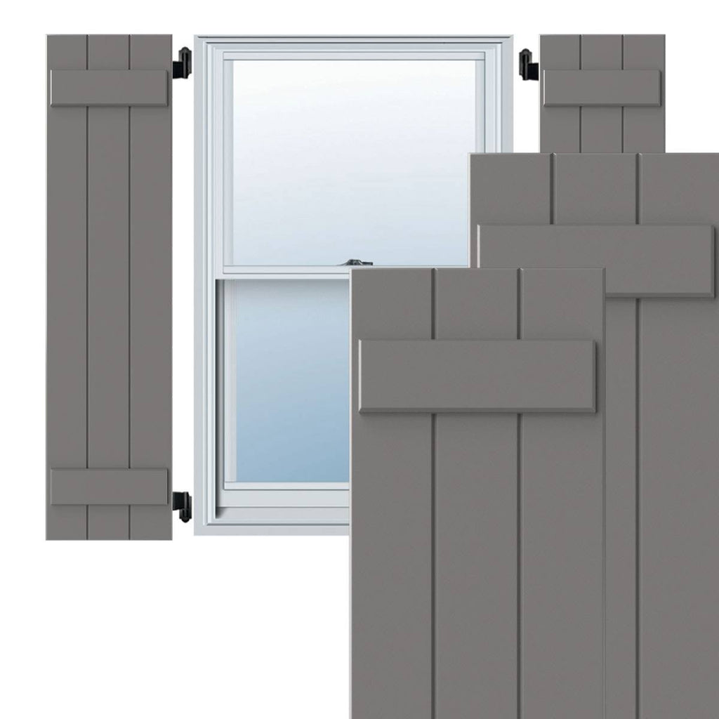 Primed Composite Board-n-Batten Shutters (Per Pair) X5047