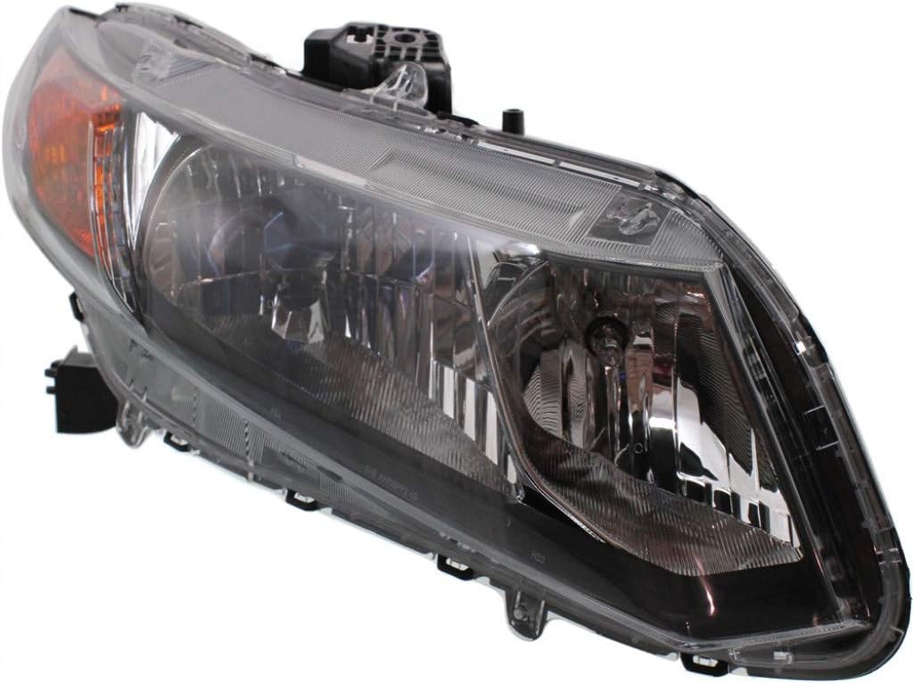 Black Housing Headlight Pair with Bulbs O706624