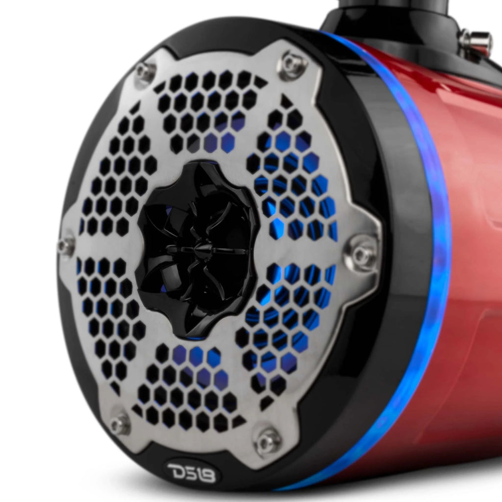 6.5" Neodymium Marine Towers with Passive Radiator, 1" Driver & RGB LED Light, 450 Watts (Pair) G824