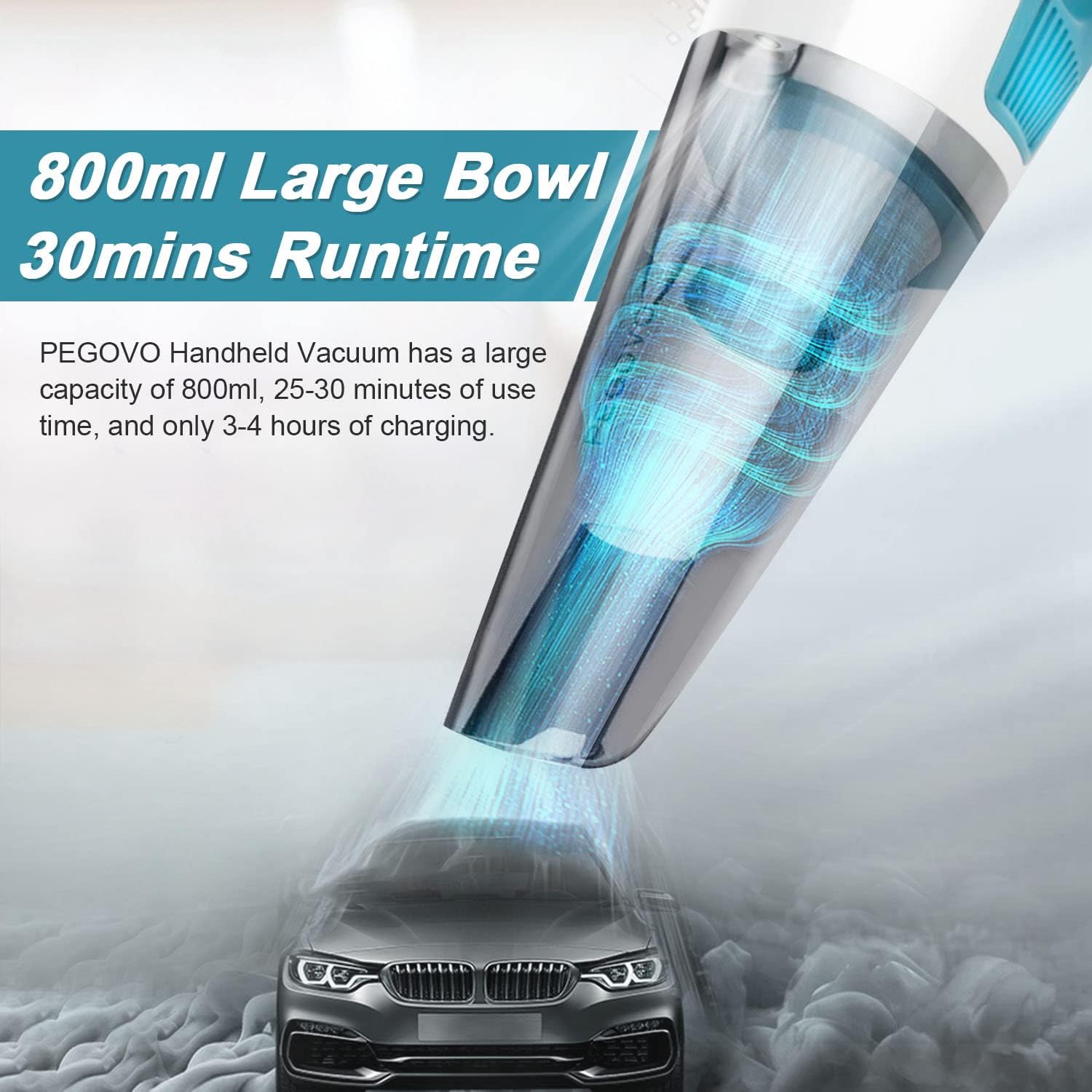 Handheld Vacuum Cleaner Cordless Rechargeable 9000PA Dry/Wet Y2340
