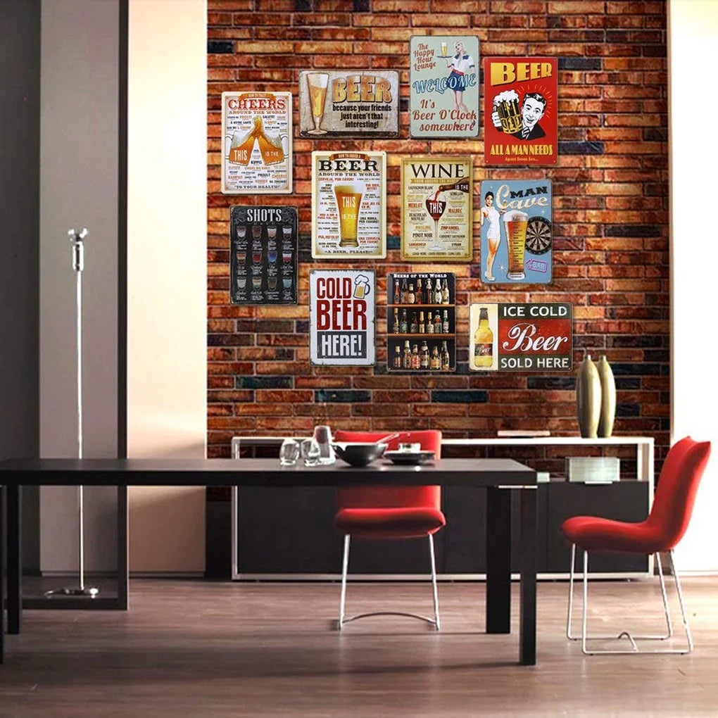 Vintage Metal Tin Sign Wall Decor B74616