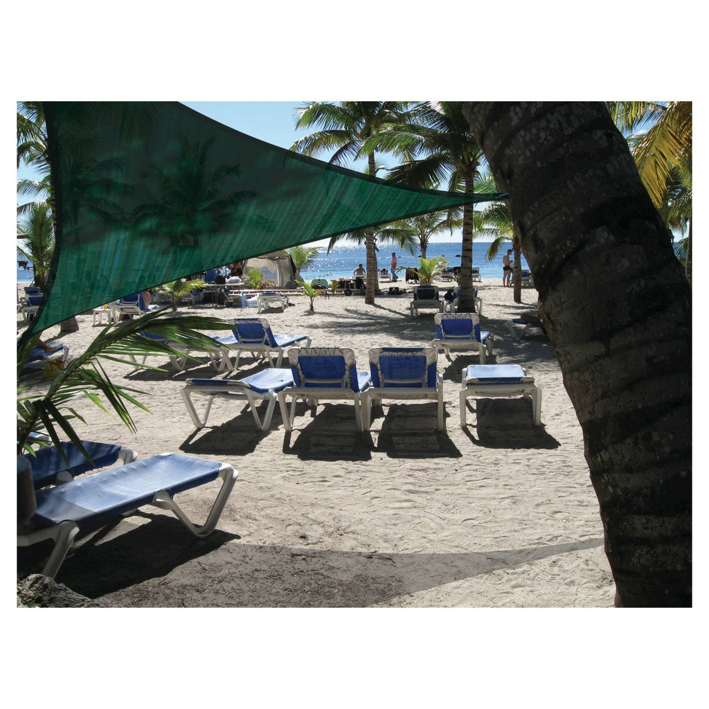 Triangle Sun Shade Sail, 16-Feet, Evergreen X346396