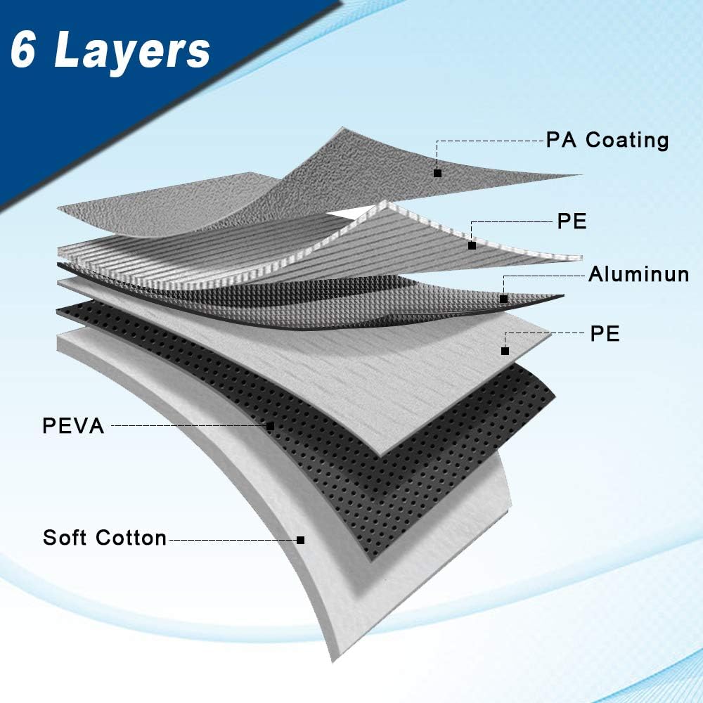 6 Layers Waterproof SUV Car Cover with Zipper Door (181 to 190 inches) G988