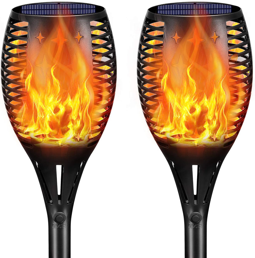 Solar Outdoor Torch Lights LED Landscape Lighting, 4 Pack S541