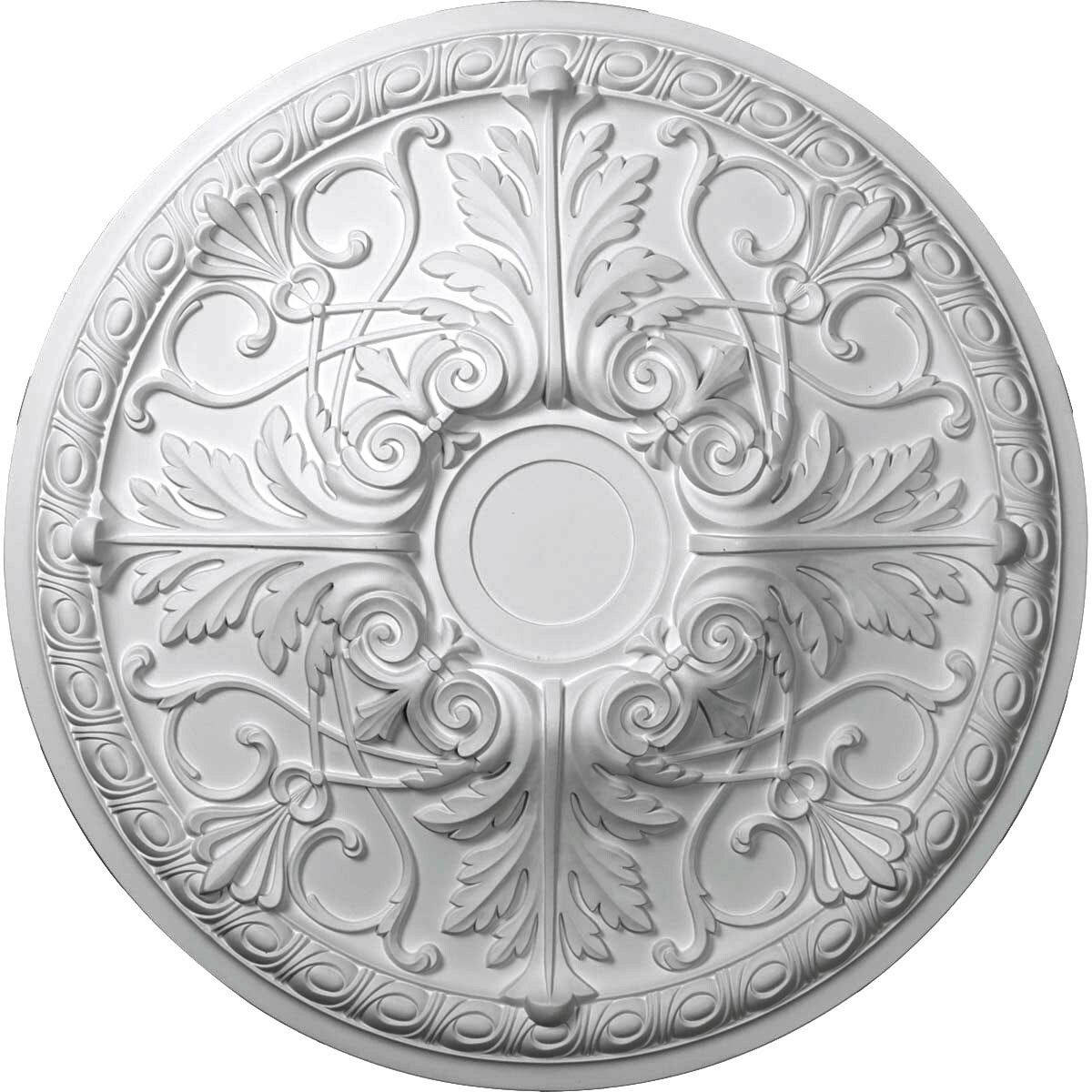 26x22OD x 3x22P Hand-Painted Smokey Topaz Ceiling Medallion C47937