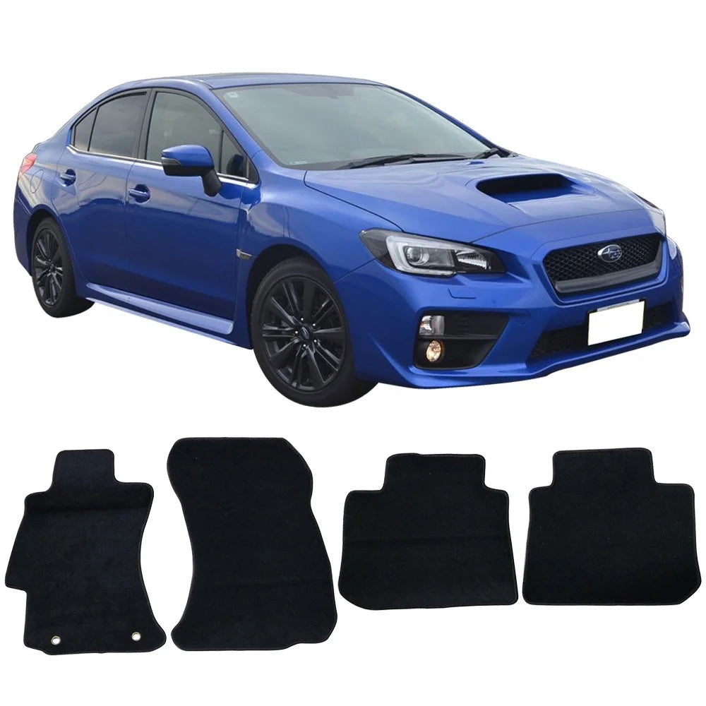 Black Nylon Carpet Car Floor Mats Front Rear 4pcs L69260