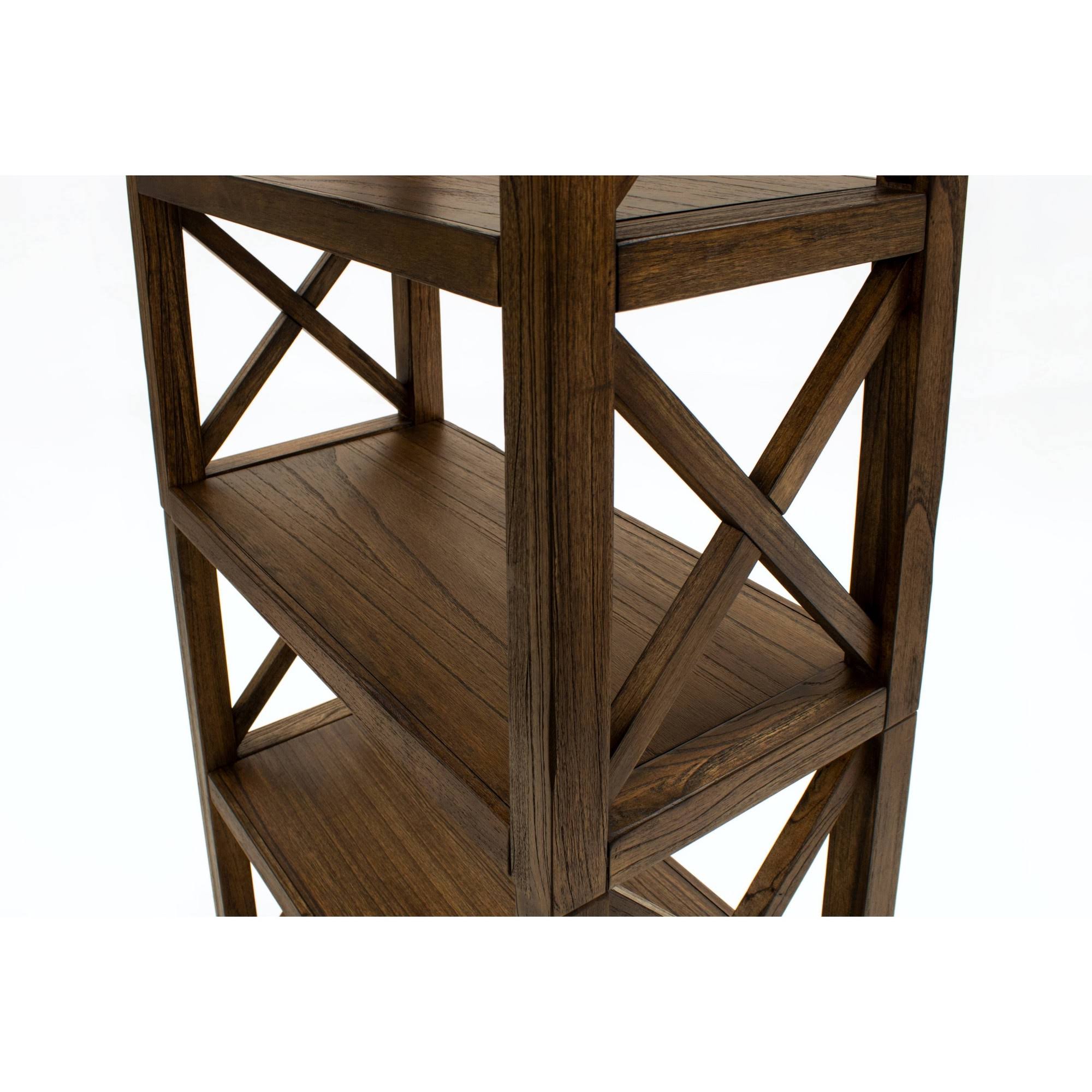 Chestnut Brown Four Shelf Tall Bookcase B314