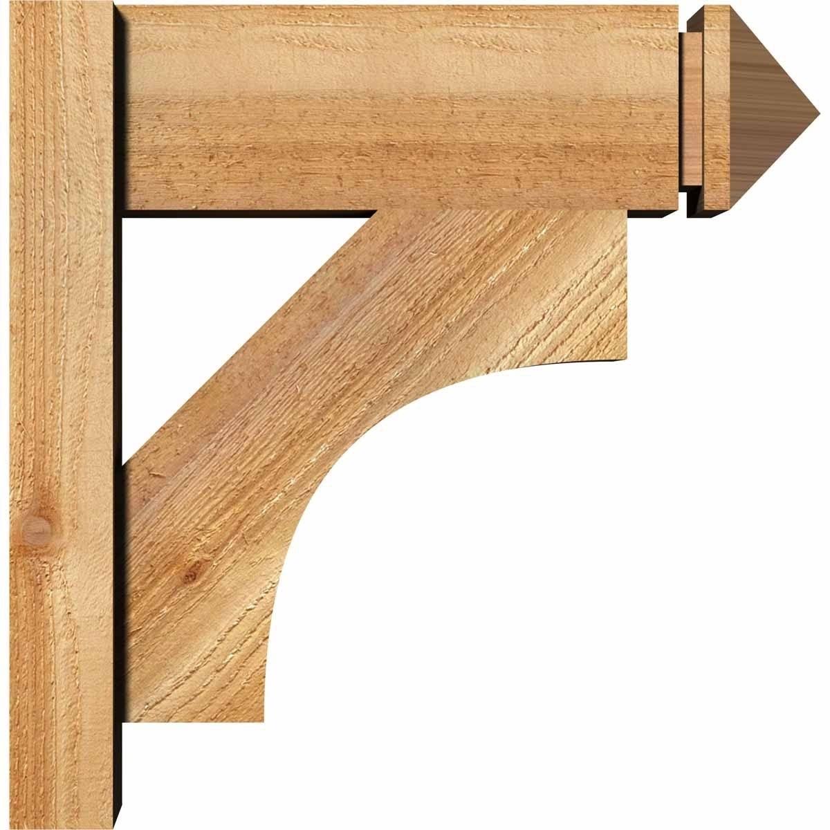 8x22W x 30x22D x 30x22H Western Red Cedar Arts and Crafts Outlooker O338