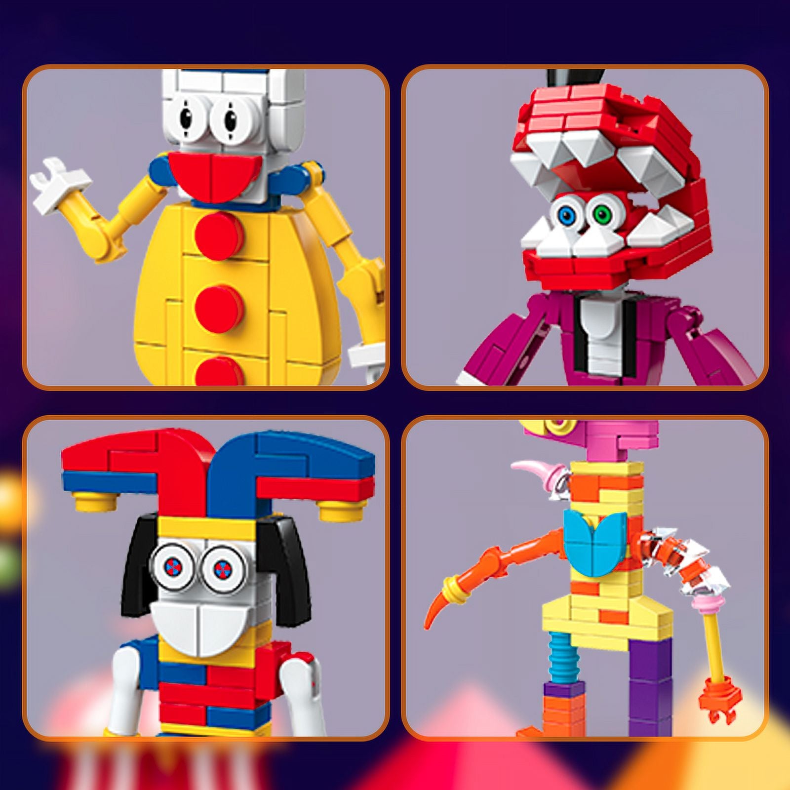 8 in 1 Digital Circus Building Blocks Toys Set W8697
