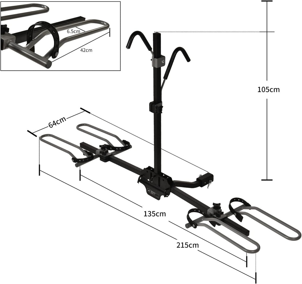 2-Bike Platform Style Hitch Mounted Rack X753365