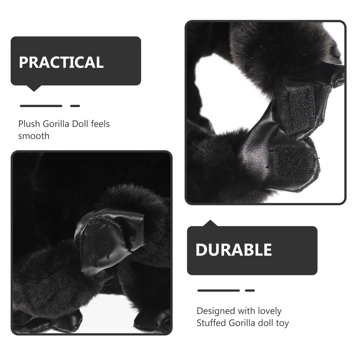Large Plush Gorilla Stuffed Doll Y871337