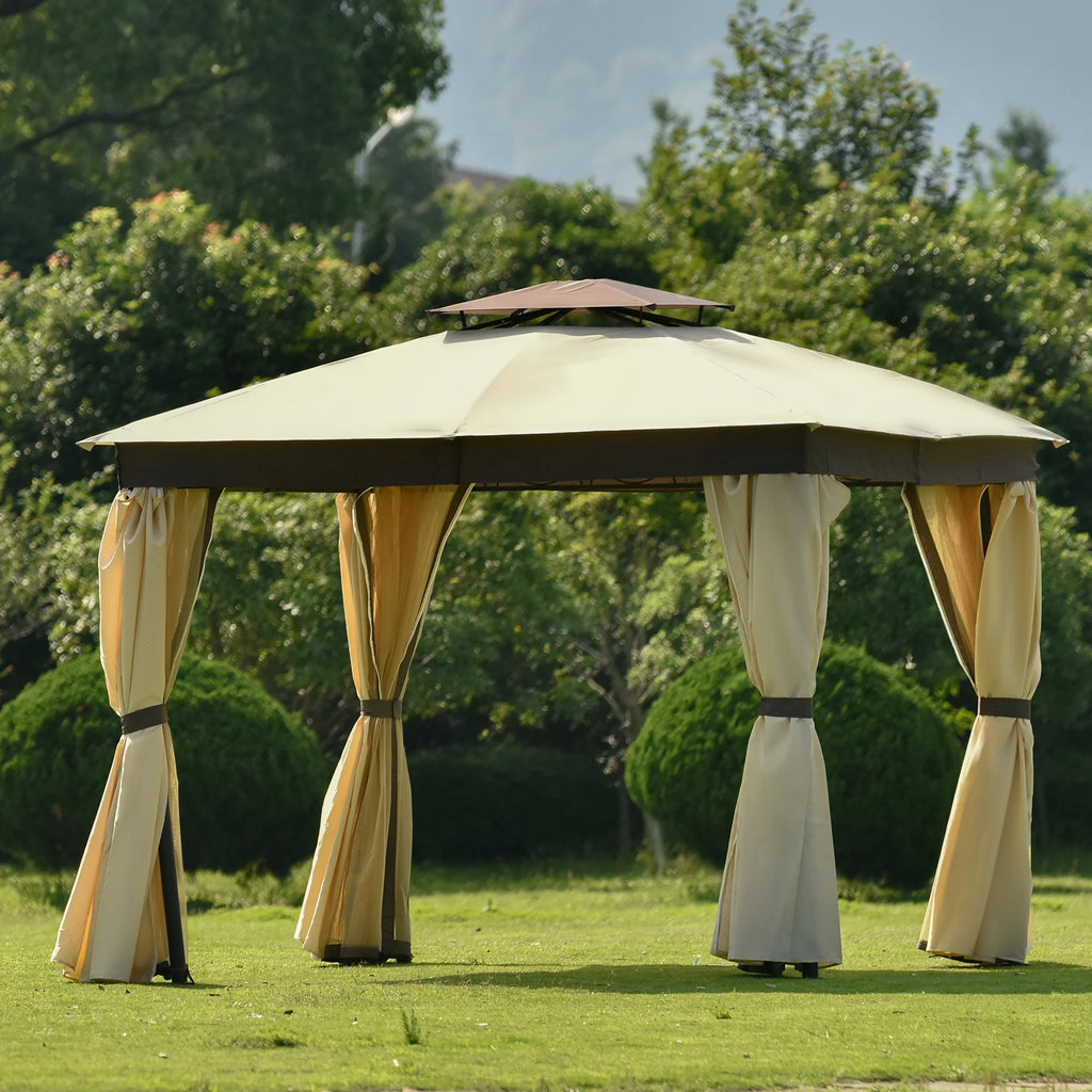 Outdoor Patio Gazebo Canopy with Soft Top H6417