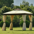 Outdoor Patio Gazebo Canopy with Soft Top H6417