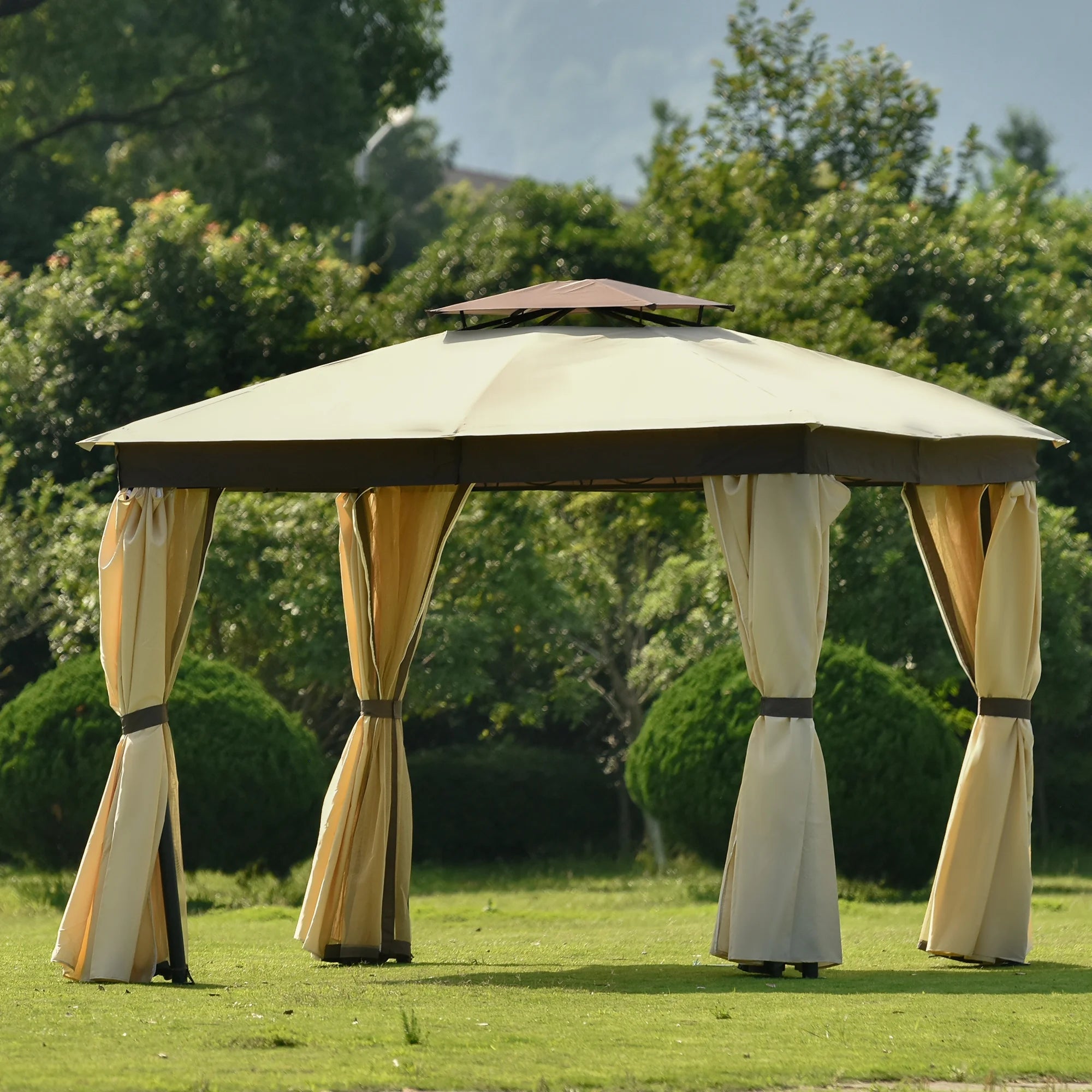Outdoor Patio Gazebo Canopy with Soft Top H6417