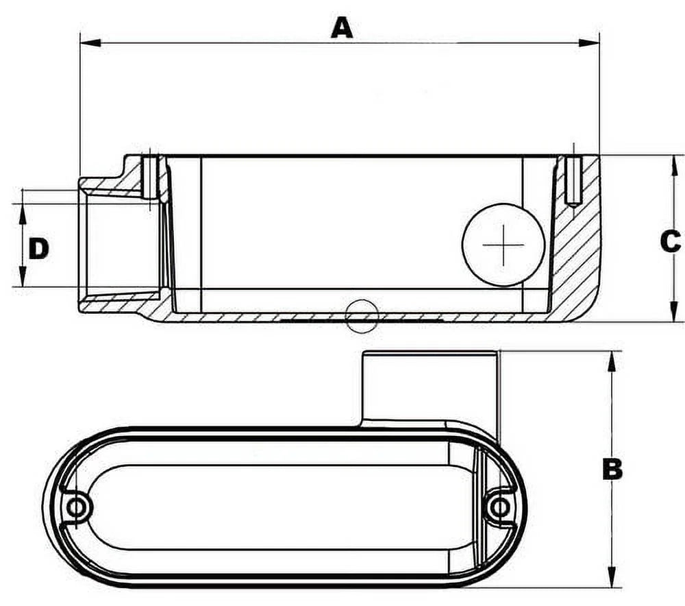 1-1/4" Threaded Aluminum Rigid Conduit Body Type LR with Cover Gasket X980