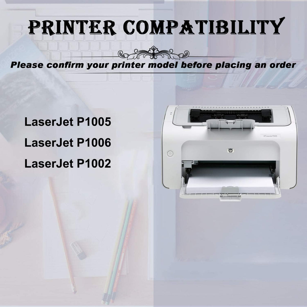 2 Pack Compatible Toner Cartridge for HP CB435A U283989