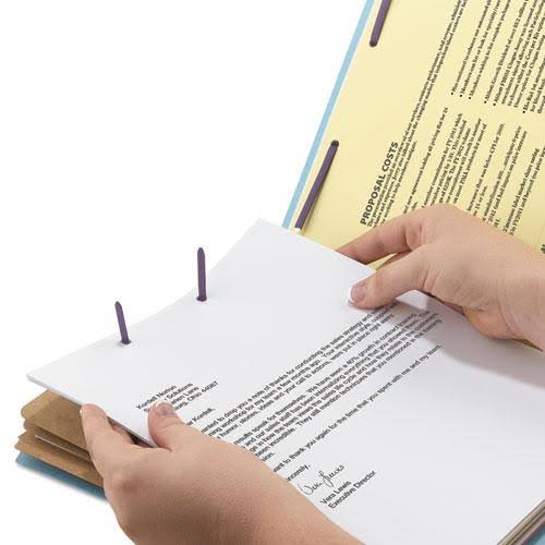 Eight-Section Pressboard Classification Folders with Fasteners, Legal Size, Blue, 10/Box K456594