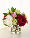 Faux Floral Peony Snowball R9654