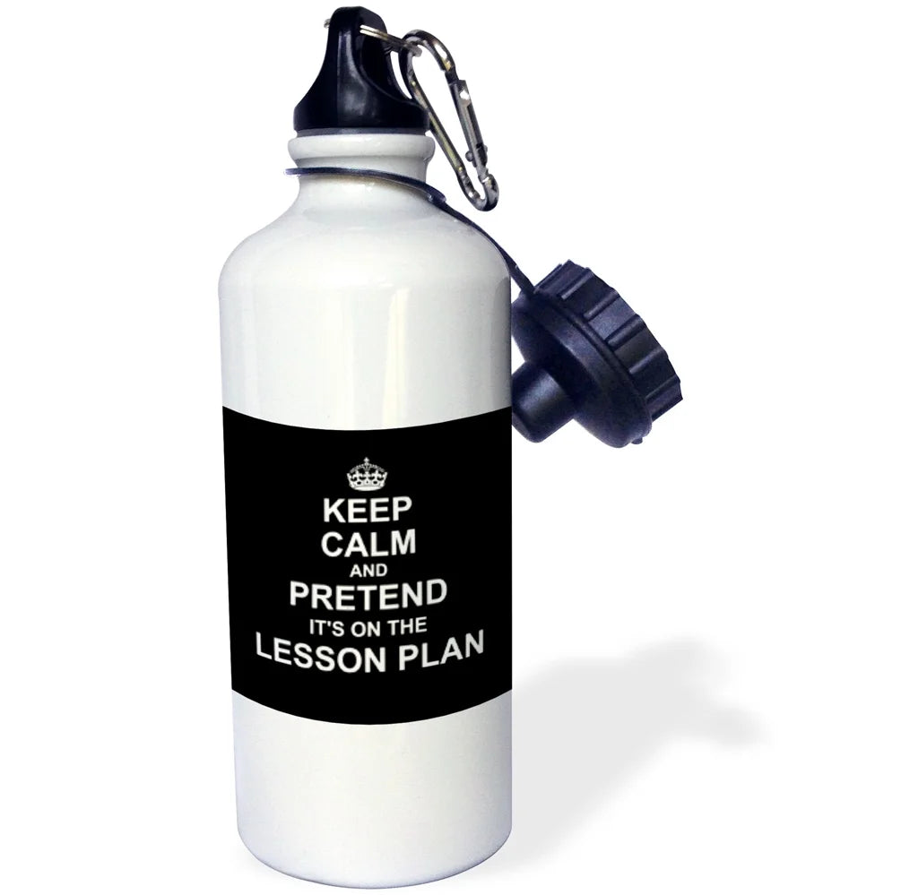 Black Sports Water Bottle, 21oz Y68815