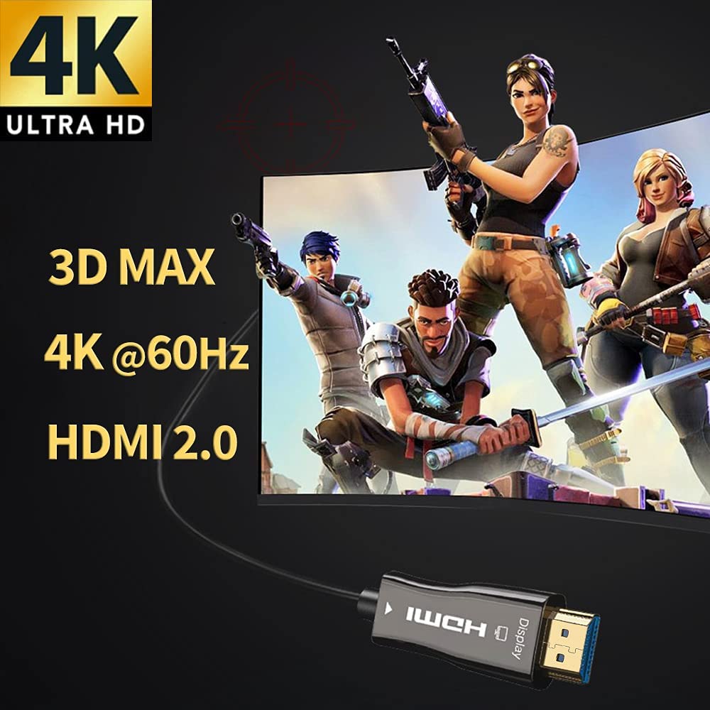 Fiber Optic HDMI 2.0 Cable 32FT 10m Pack of 2 A247