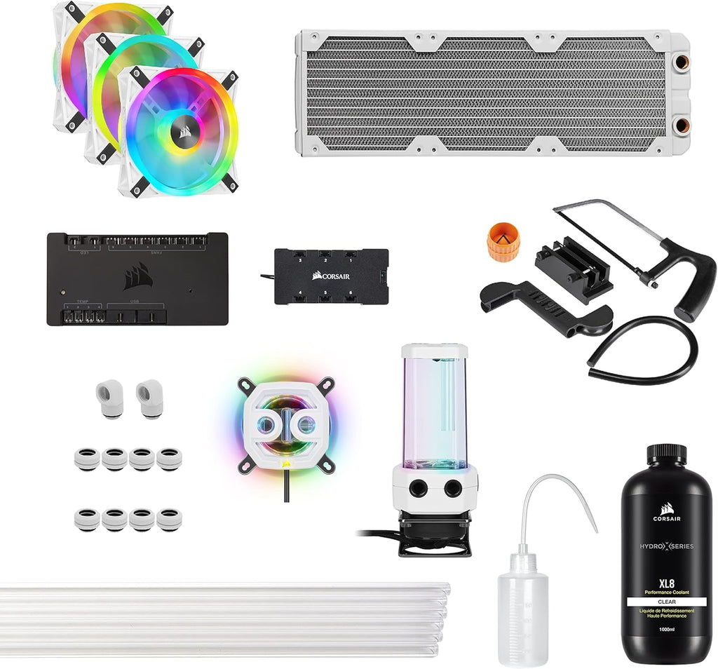 Hardline Water Cooling Kit with XC7 CPU Water Block, XR5 360mm Radiator, XD5 Pump Res and QL120 RGB Fans A120
