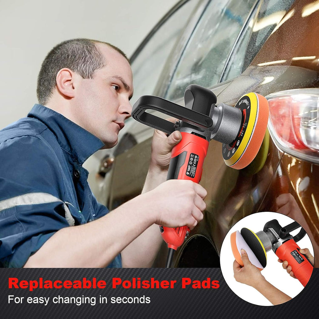 6 Inch Dual Action Random Orbital Car Buffer Polisher B33852