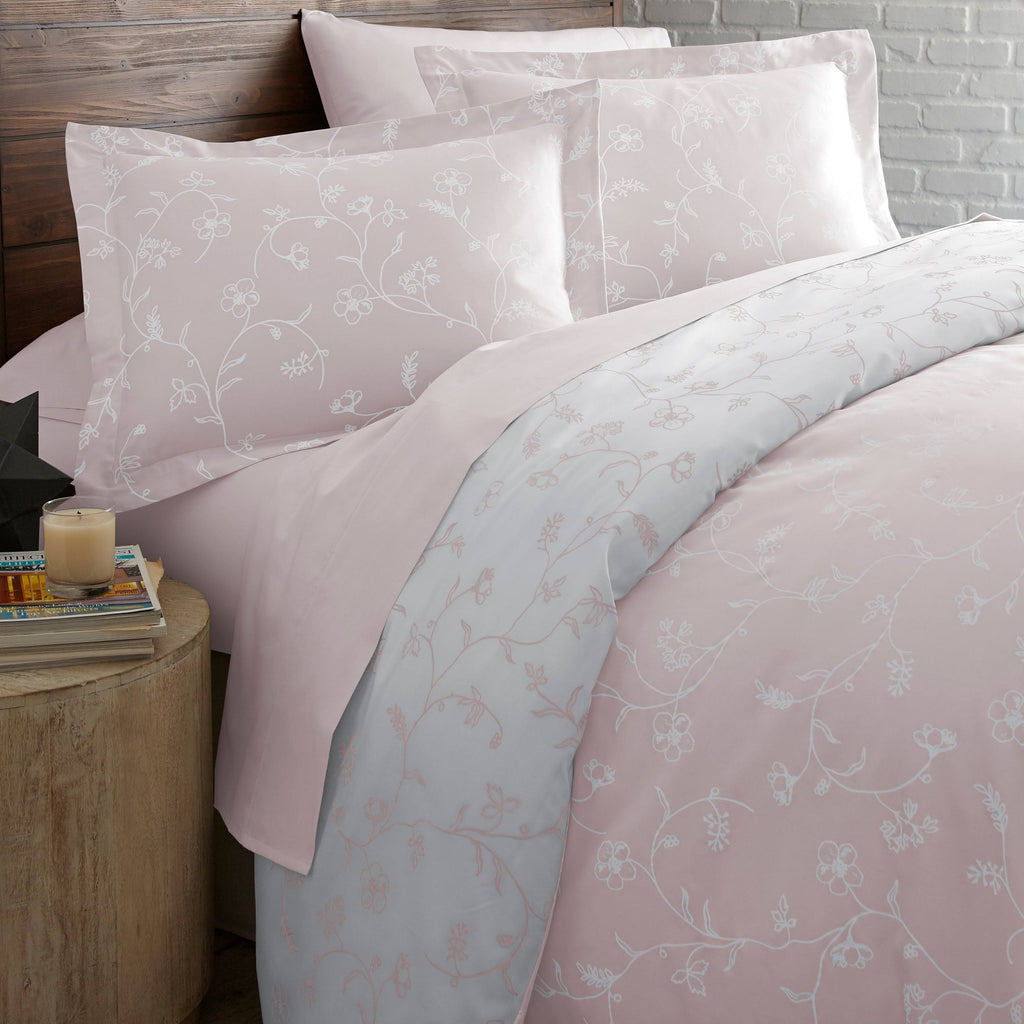 King Cotton Reversible Duvet Cover and Sham Set F983099