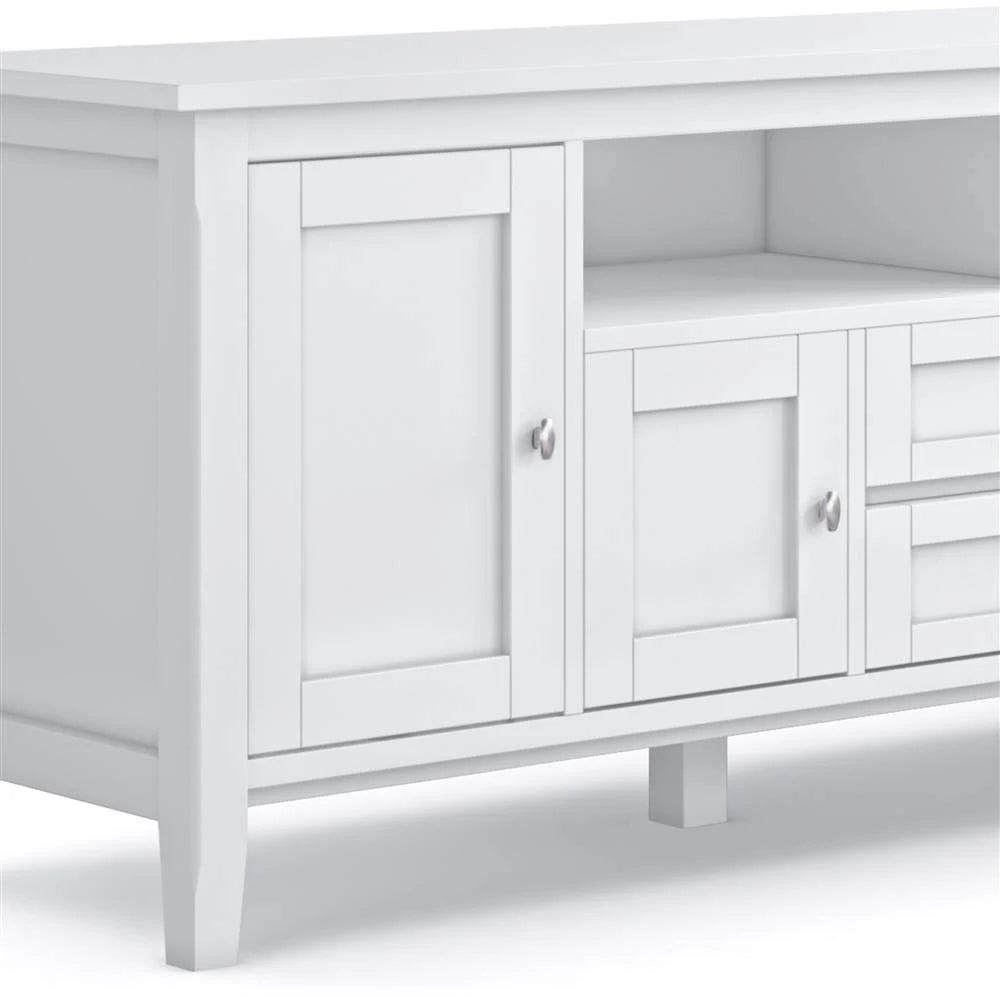 Solid Wood TV Media Stand in White Q6833