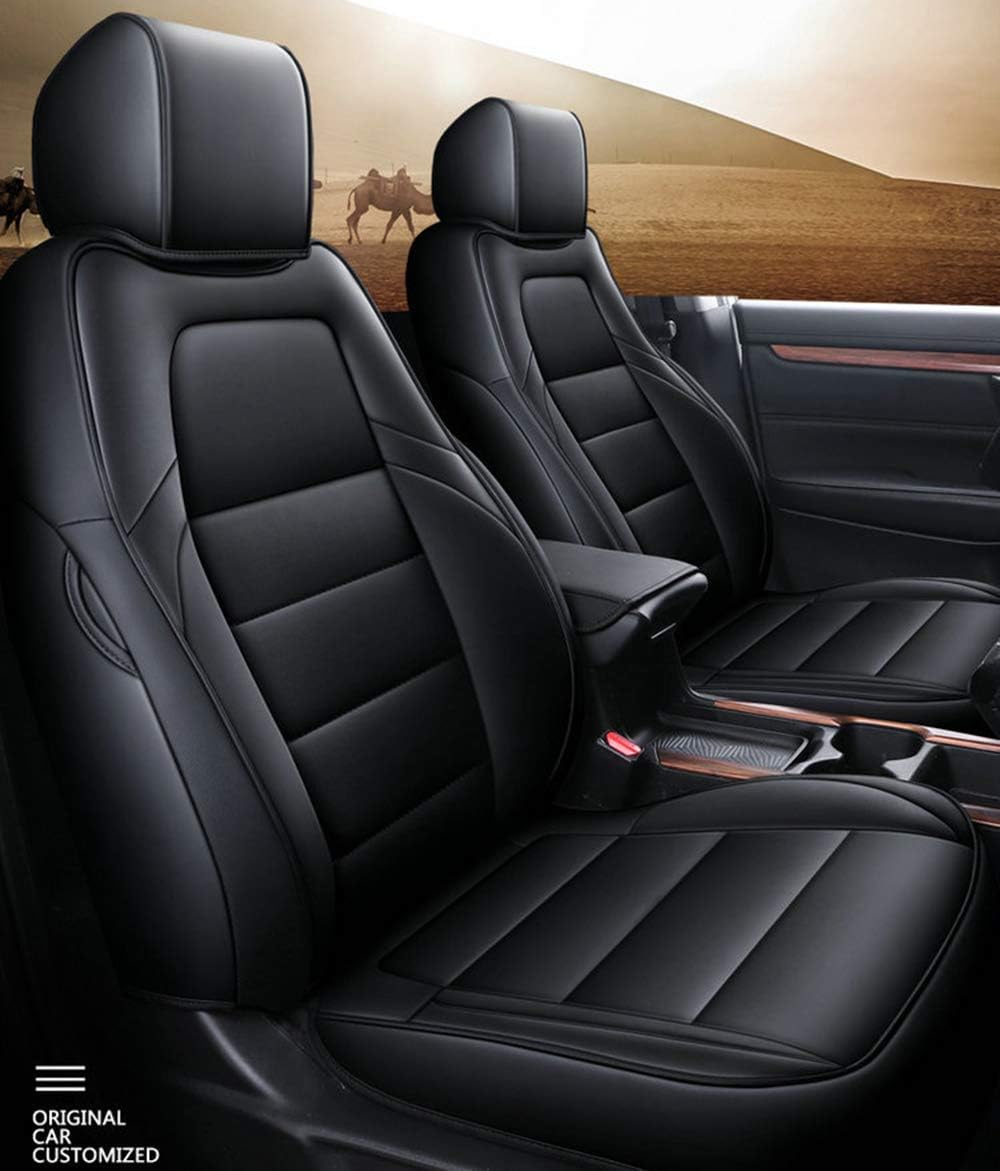 Black Leatherette Full Set Car Seat Covers E2916