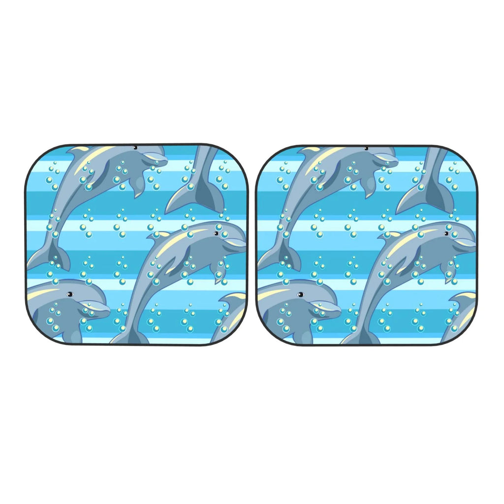 Dolphin Windshield Sun Shade 2-Piece Car Front Window Sunshade X66520