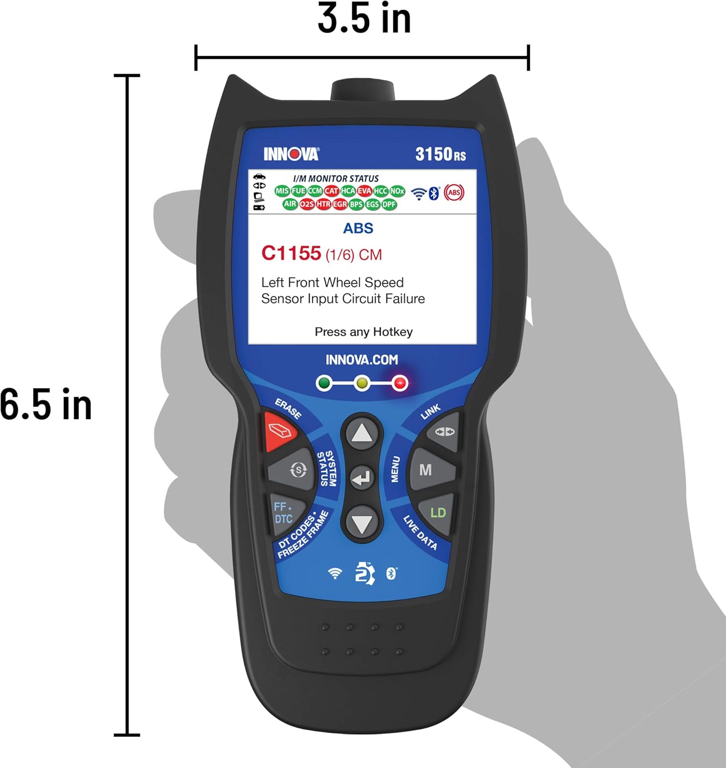 OBD2 Scanner Car Code Reader with ABS, SRS, Live Data Q555