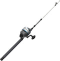 Black Pack of 2 Saltwater Spincast Reel and Fishing Rod Combo, 7'0" Z-Glass Rod, EVA Handle, Stainless Steel Reel Cover with ABS Insert, Pre-spooled with 20 lb. Cajun Line V708